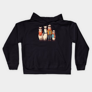 Alpaca Family Road Trip Kids Hoodie